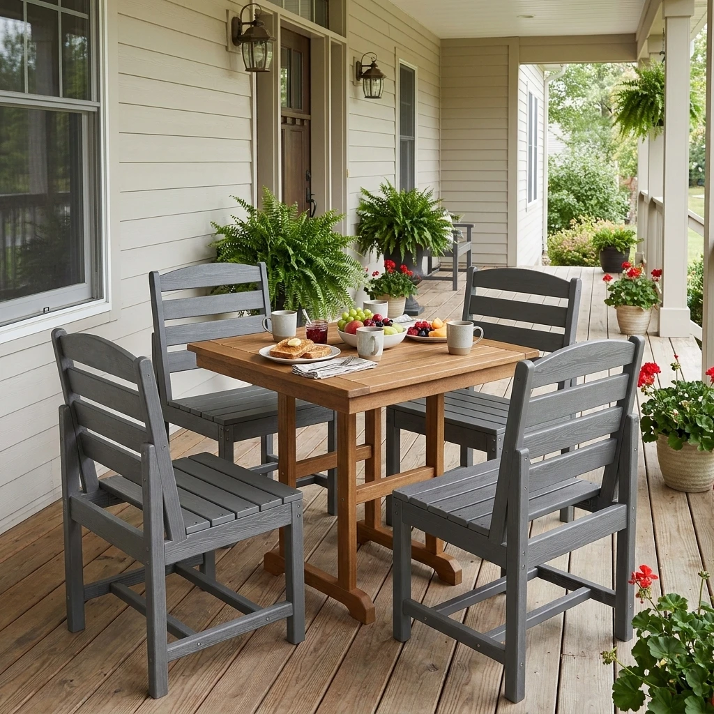 grange outdoor poly dining side chairs set of 4 - image 3 GRANGE Outdoor Poly Dining Side Chairs Set of 4 - Image 3