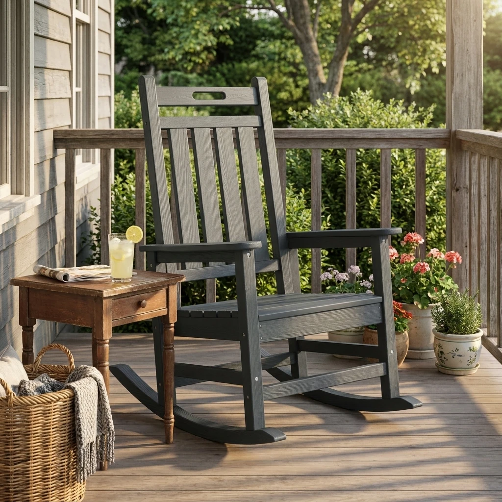 MANOIR High-Back Porch Rocking Chair - Image 3