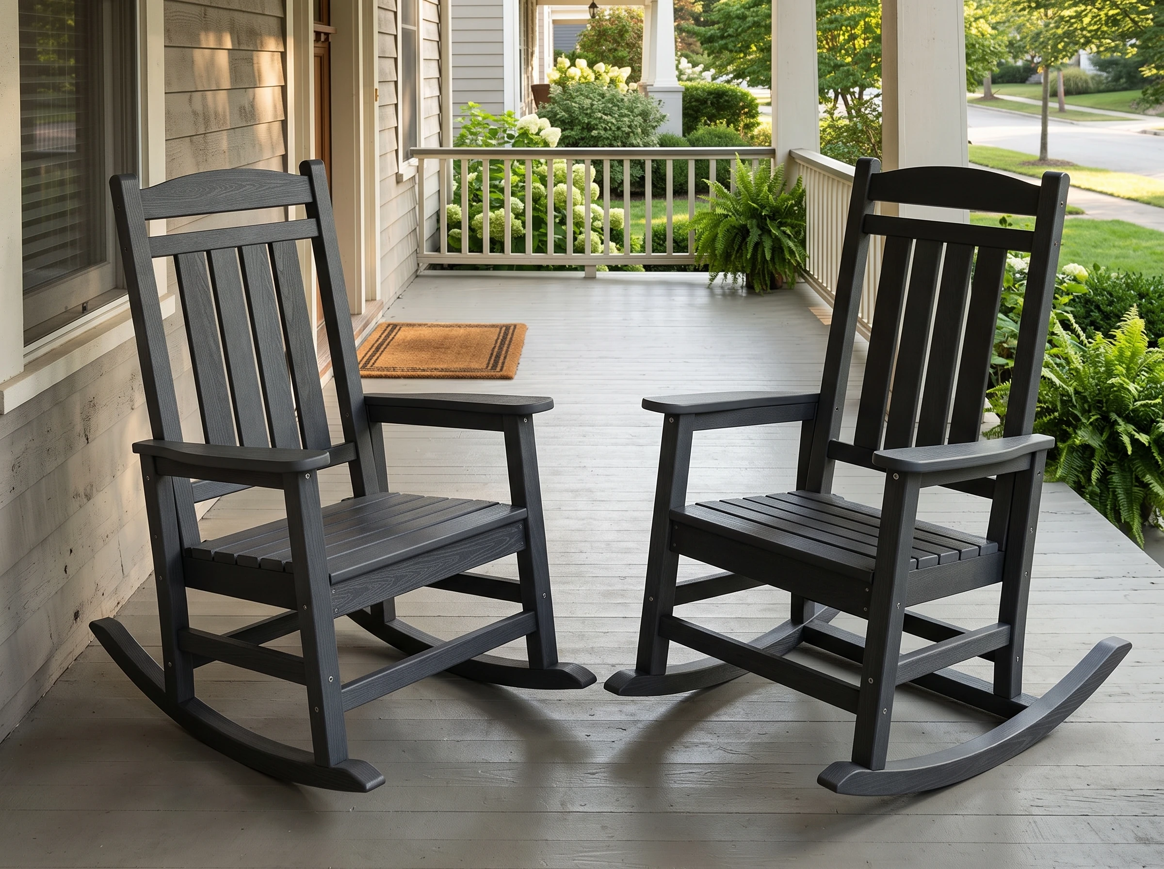 arch-top high-back porch rocking chair - image 3 Arch-Top High-Back Porch Rocking Chair - Image 3