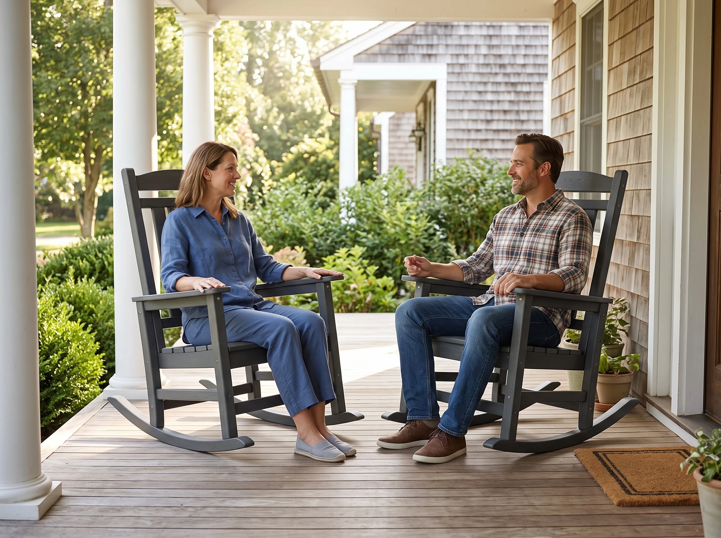 arch-top high-back porch rocking chair - image 5 Arch-Top High-Back Porch Rocking Chair - Image 5