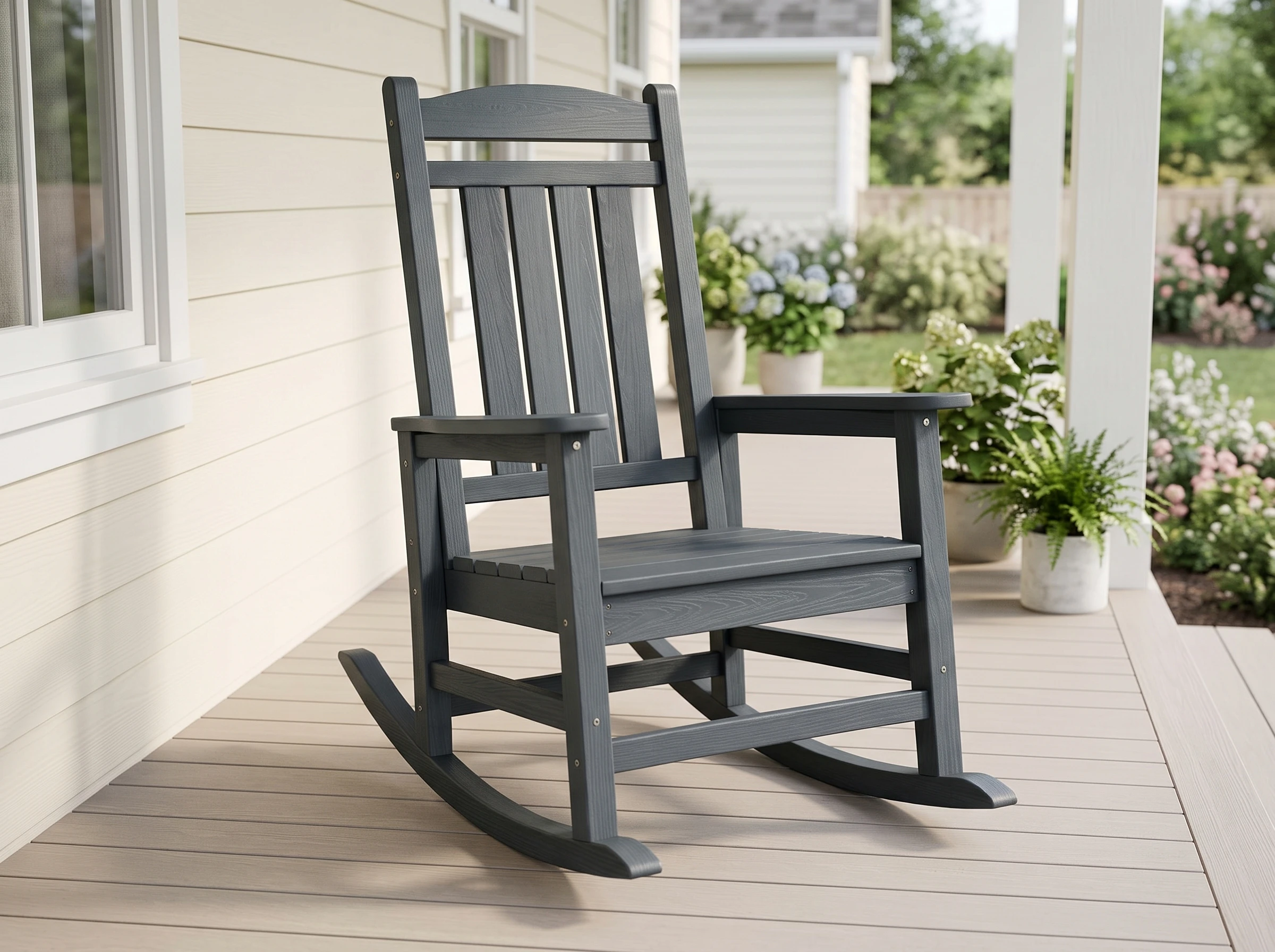 arch-top high-back porch rocking chair - image 4 Arch-Top High-Back Porch Rocking Chair - Image 4