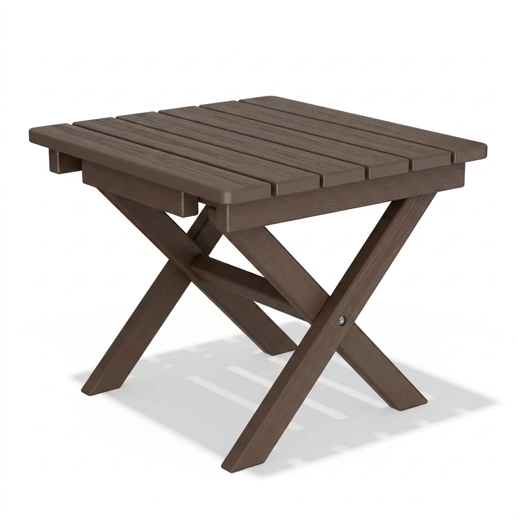 HDPE Poly Outdoor Square Folding Side Table