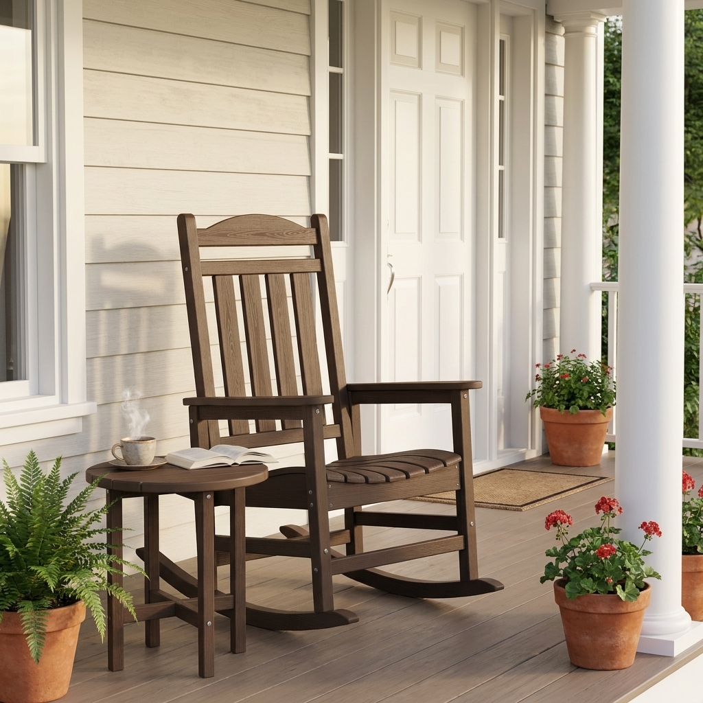 arch-top oversized outdoor porch rocking chair - image 4 Arch-Top Oversized Outdoor Porch Rocking Chair - Image 4