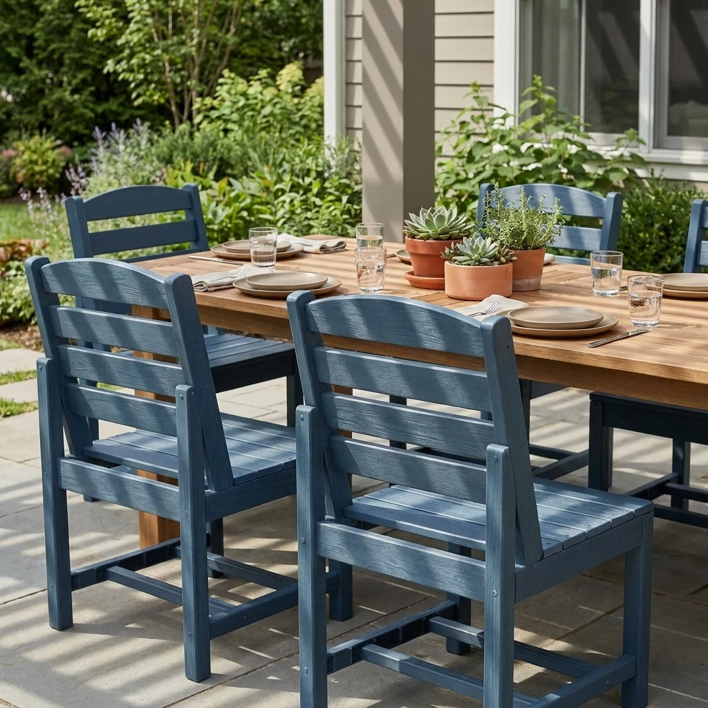 grange outdoor poly dining side chairs set of 4 - image 5 GRANGE Outdoor Poly Dining Side Chairs Set of 4 - Image 5