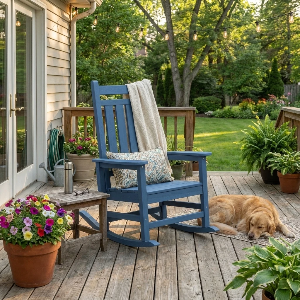 manoir wide-seat outdoor porch rocking chair - image 4 MANOIR Wide-Seat Outdoor Porch Rocking Chair - Image 4