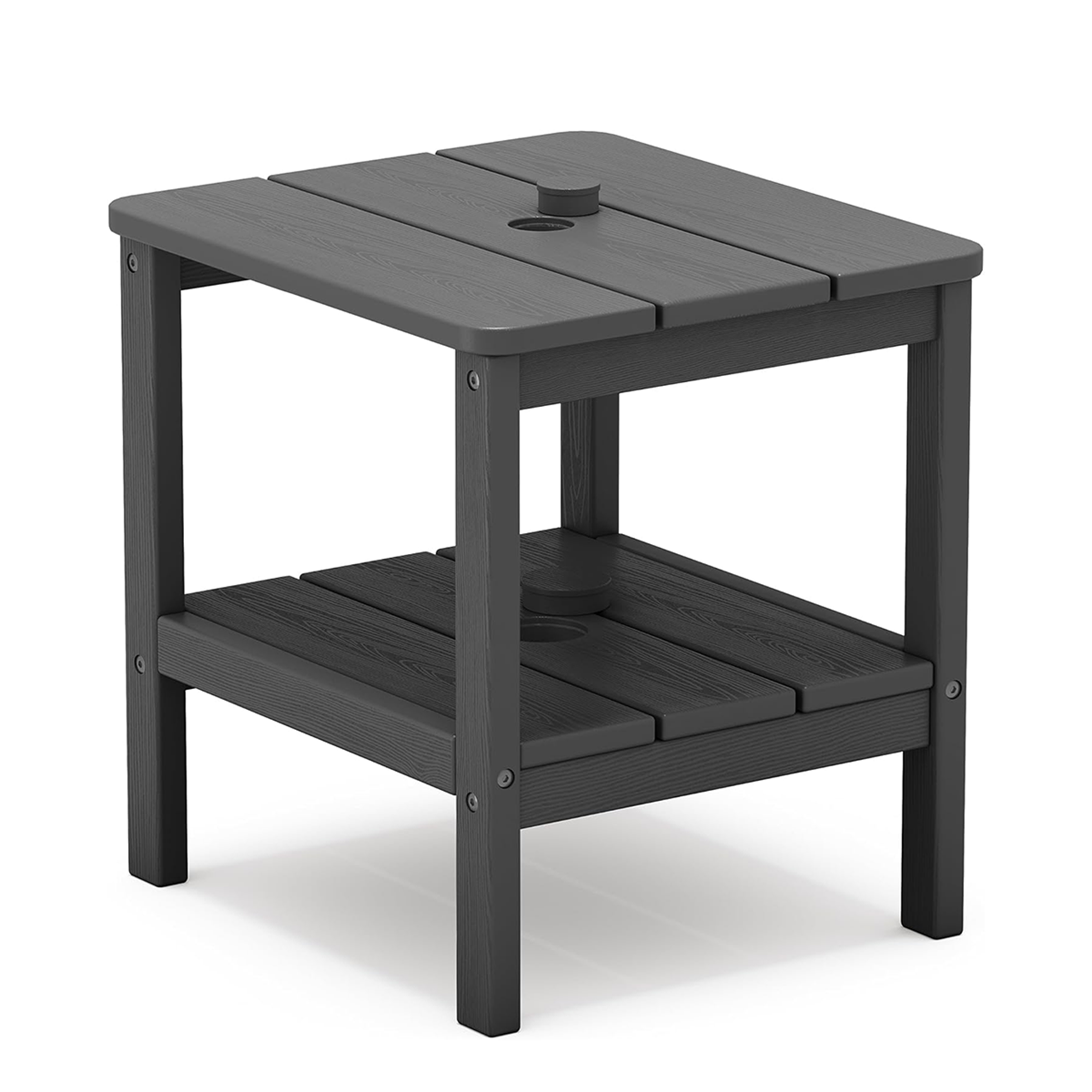Outdoor Side Table with Umbrella Hole