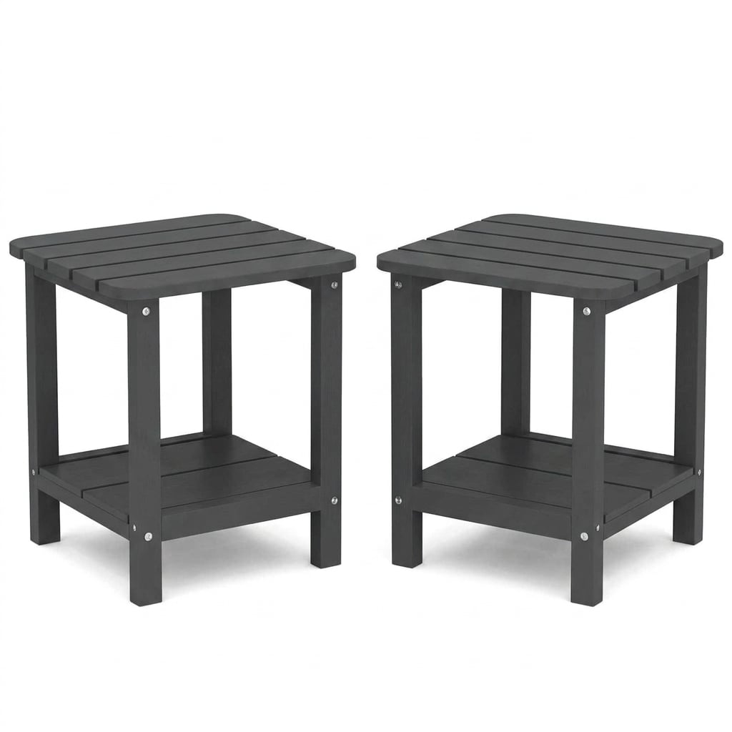 Two Shelf Side Tables Set of 2