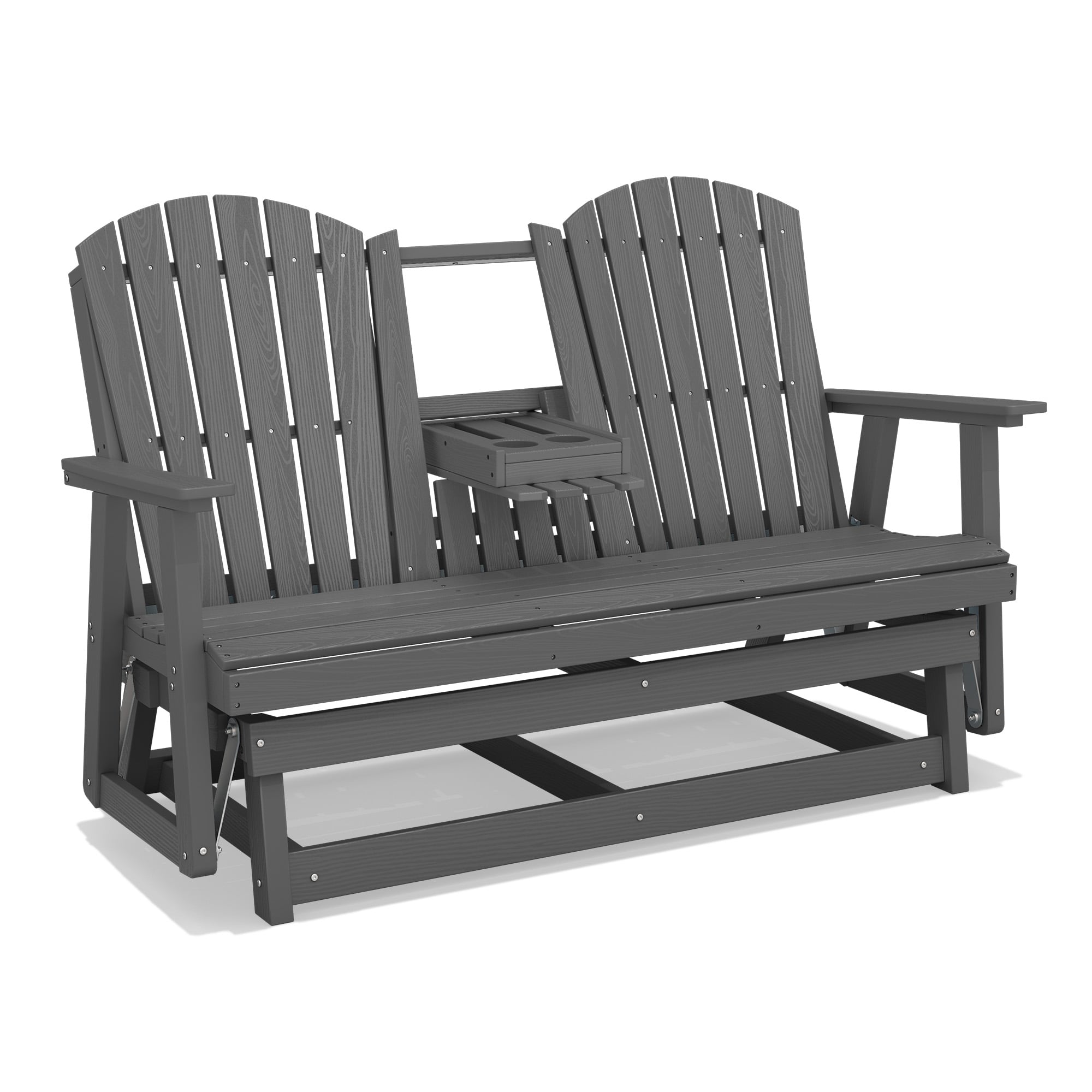 3-Seat Adirondack Glider with Fold-Down Center Console