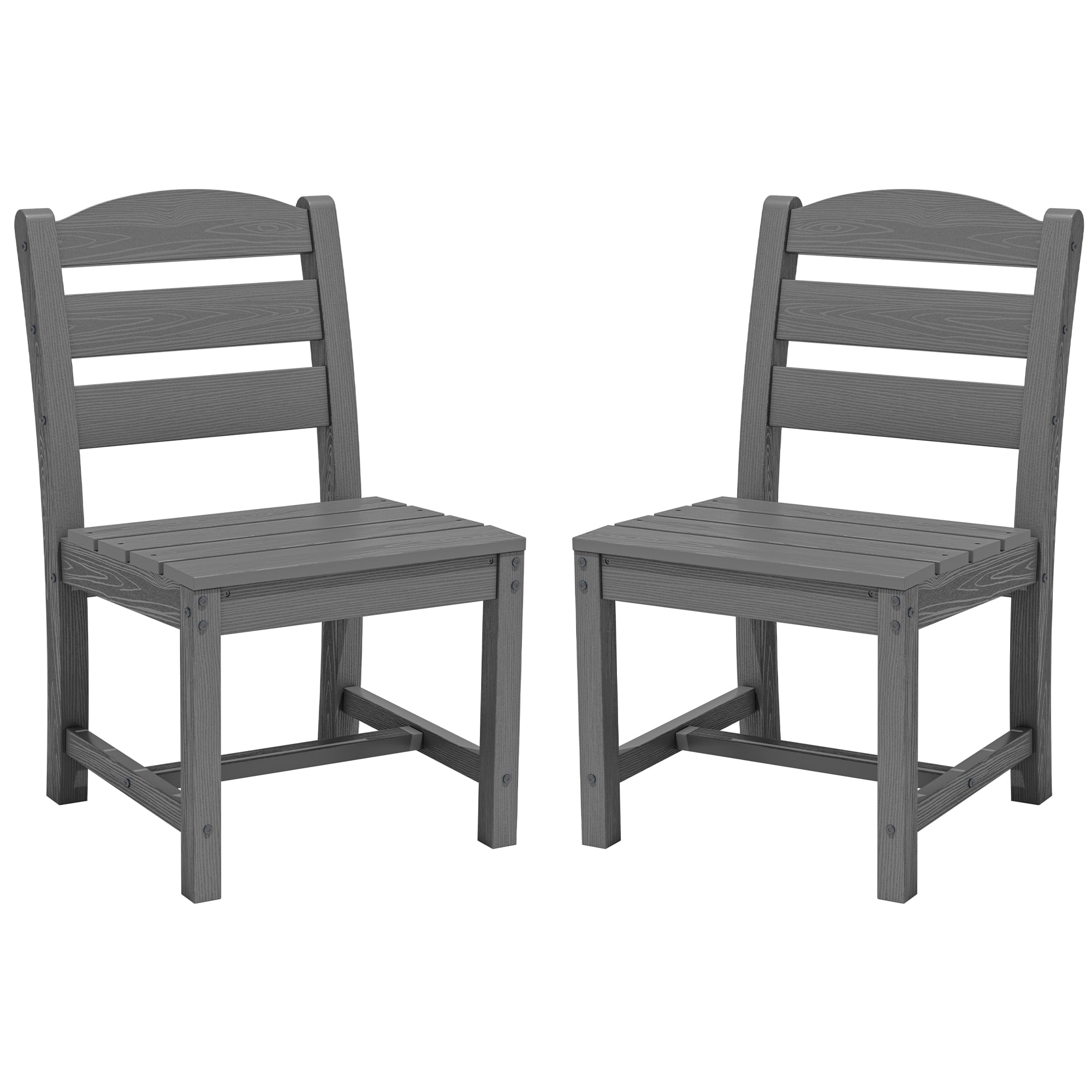 Ladder-Back Dining Side Chairs Set of 2