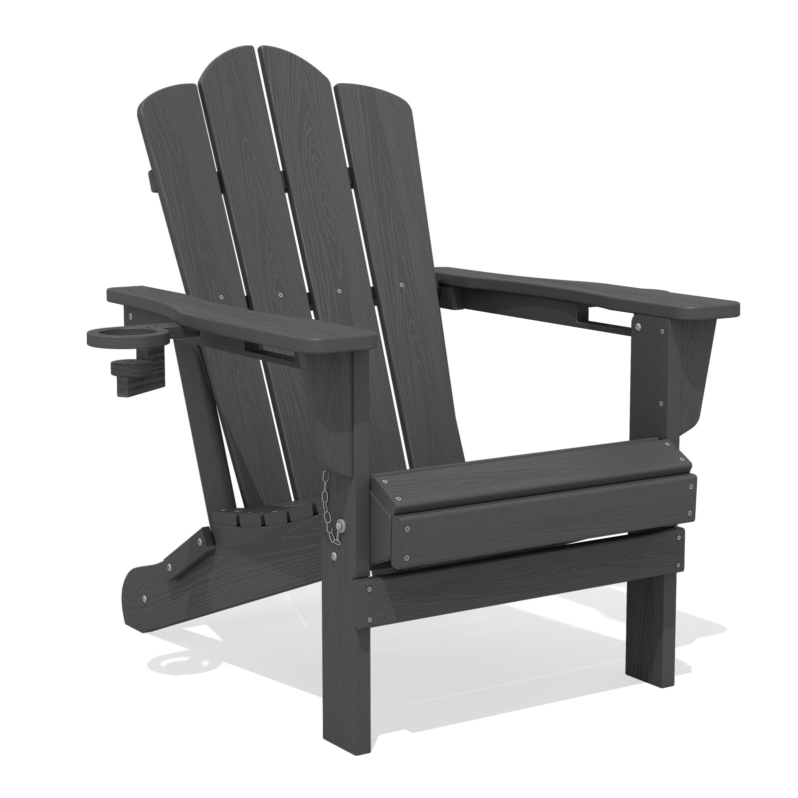 Vintage Folding Adirondack Chair with Dual Cup Holders