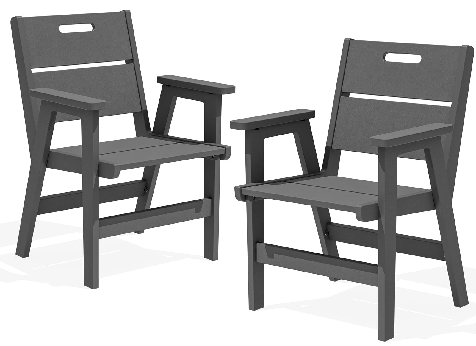 Outdoor Low Back Dining Chairs Set of 2