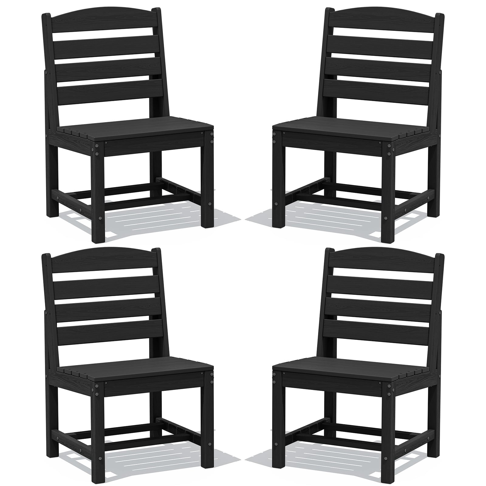 Arch-Top Dining Side Chairs Set of 4