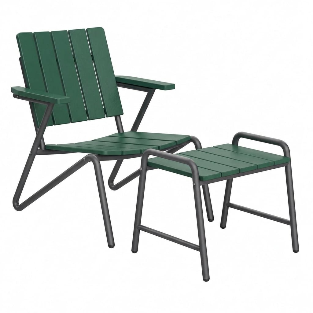hips outdoor lounge chair with ottoman HIPS Outdoor Lounge Chair with Ottoman