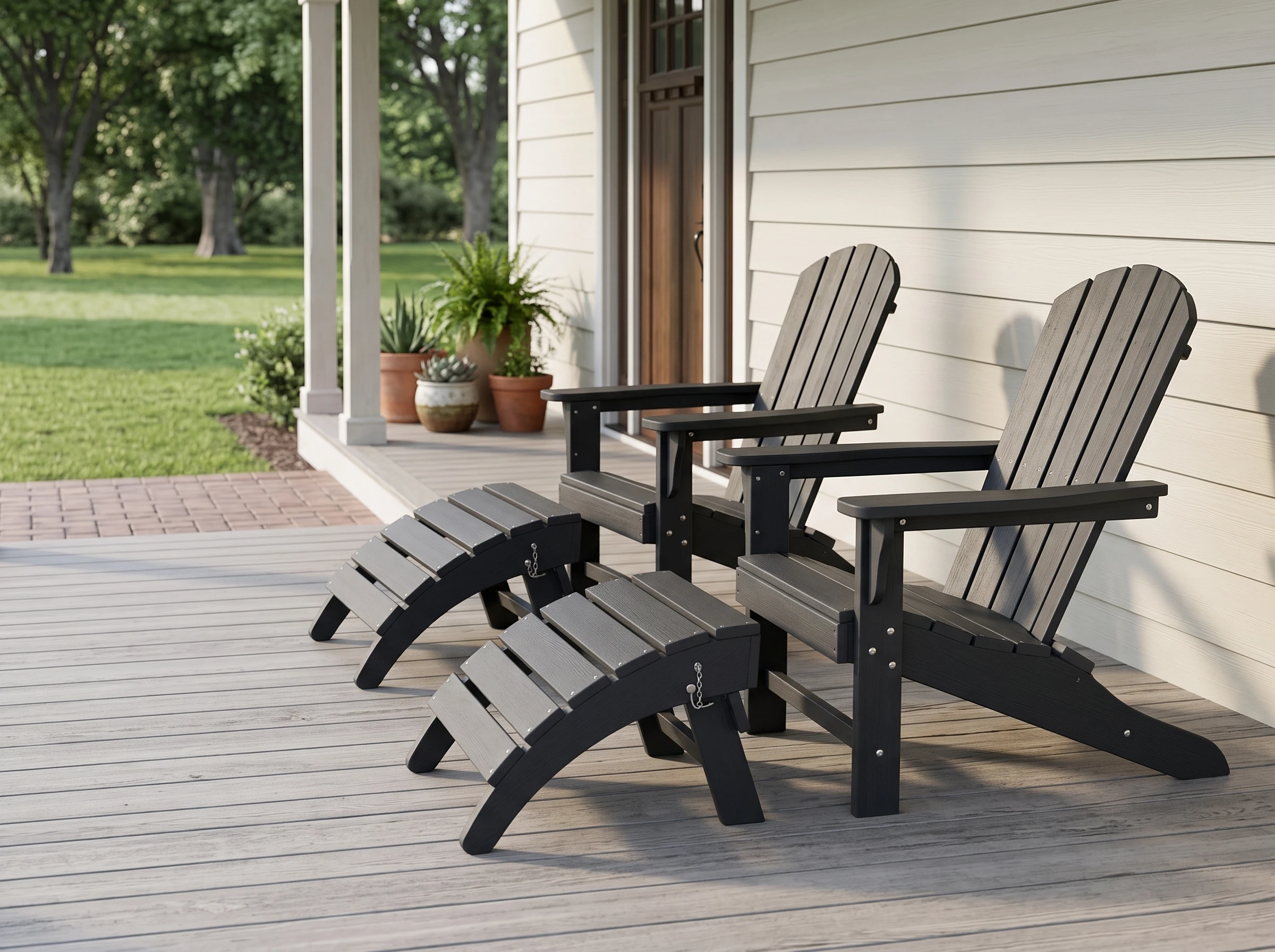 hips folding adirondack ottomans set of 2 - image 3 HIPS Folding Adirondack Ottomans Set of 2 - Image 3