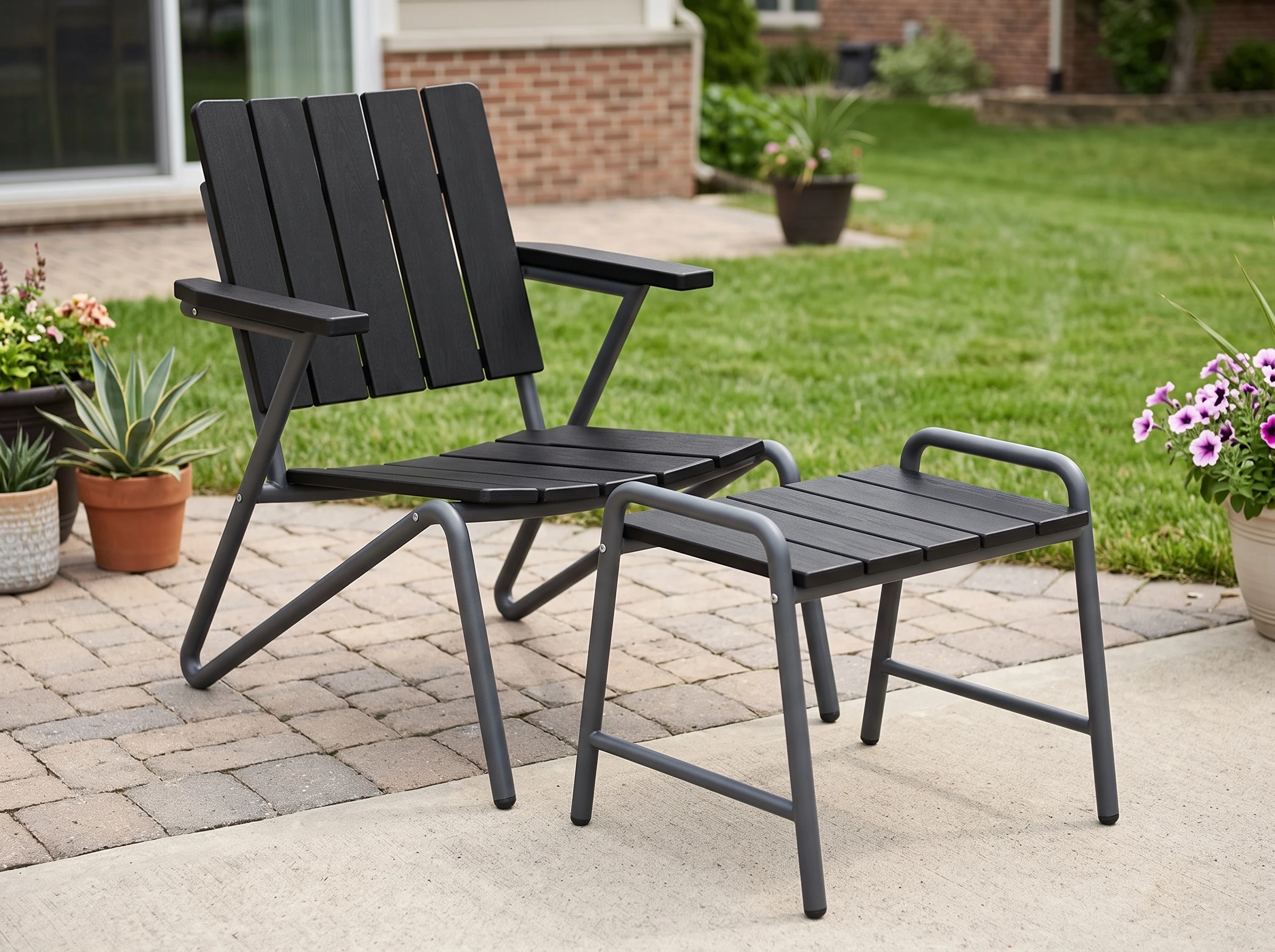 hips outdoor lounge chair with ottoman - image 3 HIPS Outdoor Lounge Chair with Ottoman - Image 3