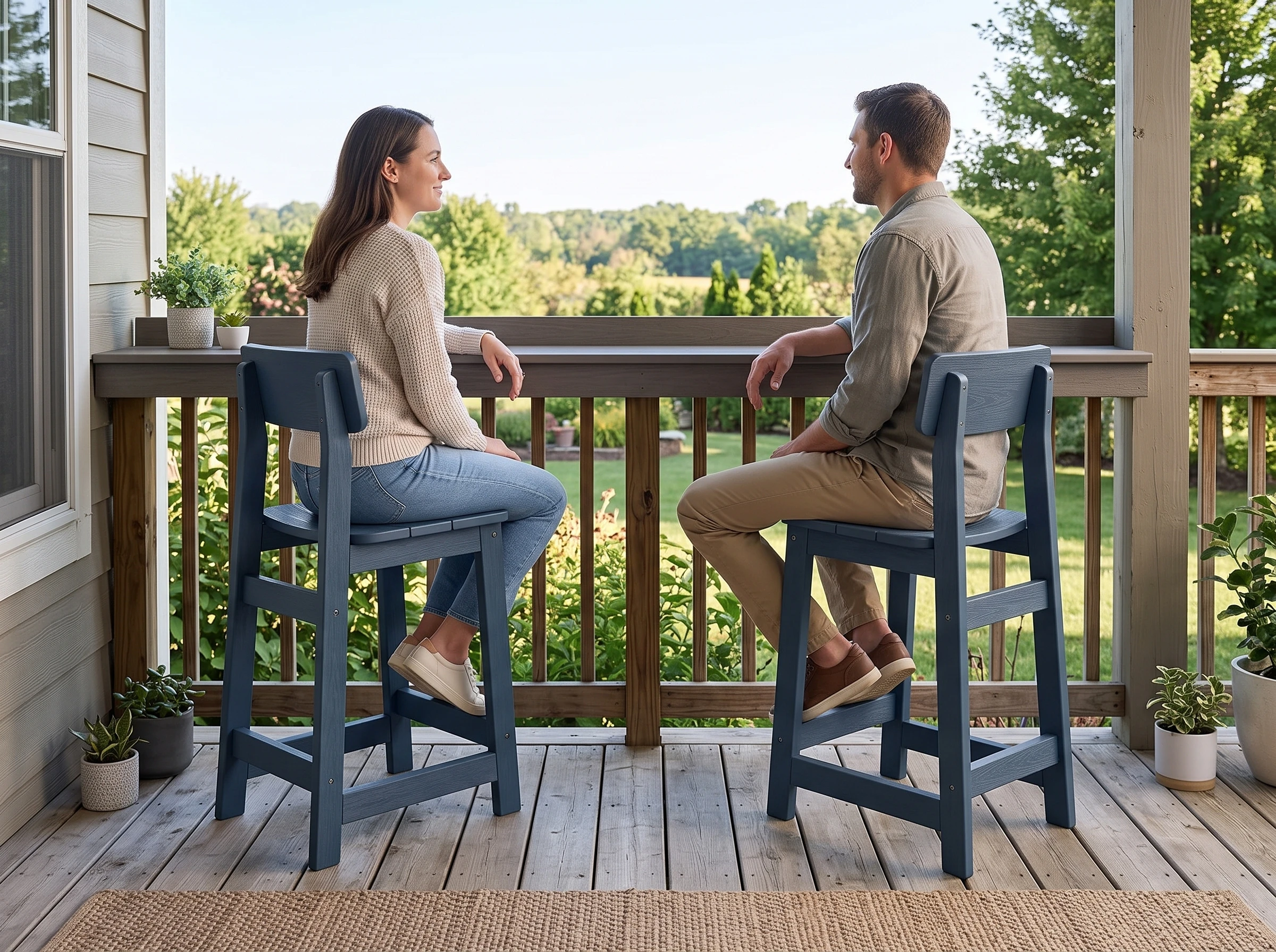 outdoor counter-height bar stools set of 2 - image 5 Outdoor Counter-Height Bar Stools Set of 2 - Image 5