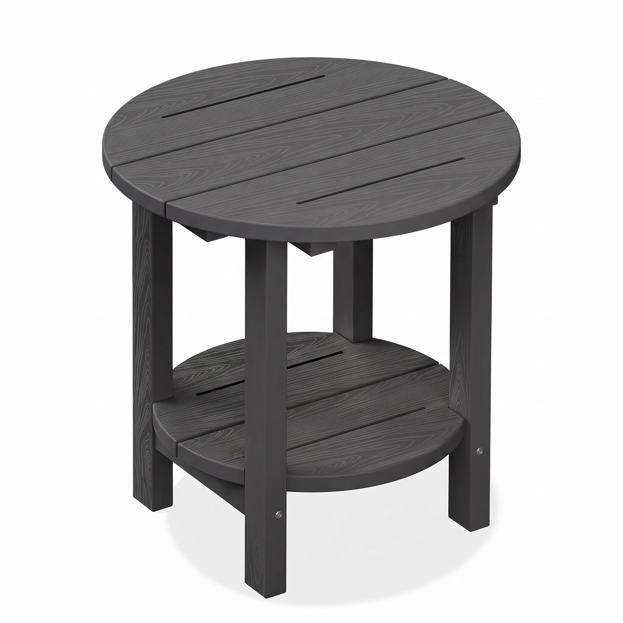 2-tier round outdoor side table 2-Tier Round Outdoor Side Table