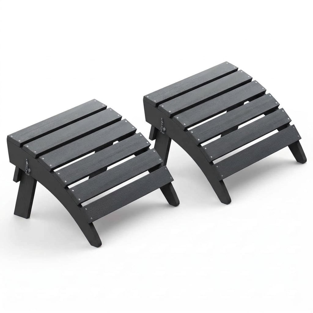HIPS Folding Adirondack Ottomans Set of 2