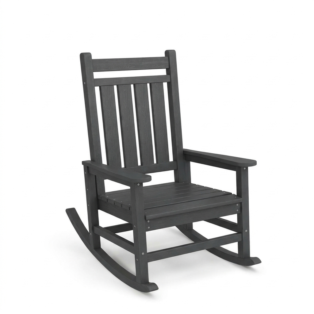 HDPE High-Back Porch Rocking Chair