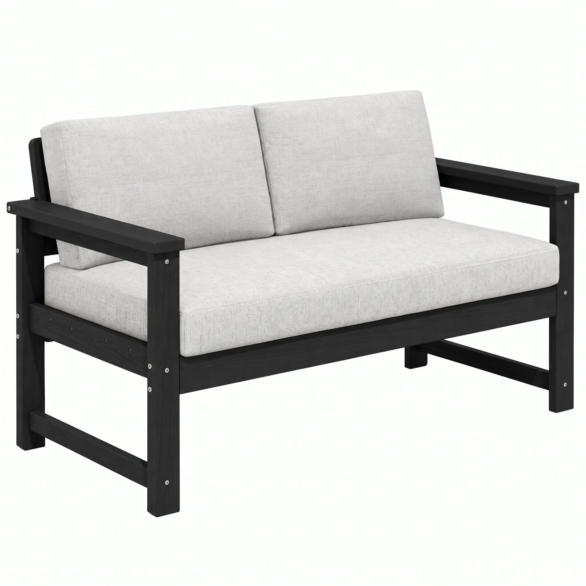 hdpe 2-person outdoor loveseat with cushions HDPE 2-Person Outdoor Loveseat with Cushions